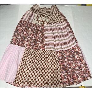 Universal Thread Women L Skirt Patchwork Cottagecore Peasant Hippe Boho Floral